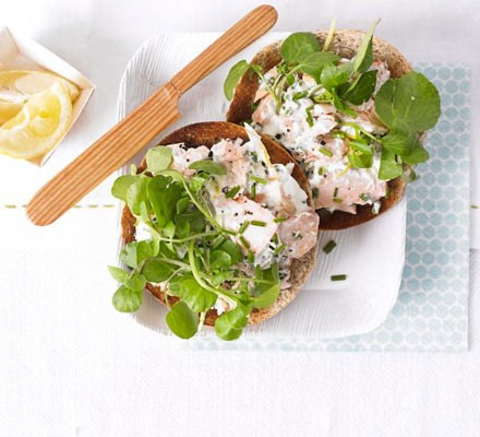Salmon & chive bagel topper recipe 