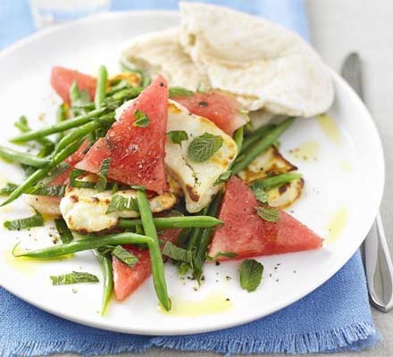 Halloumi, watermelon & mint salad recipe 