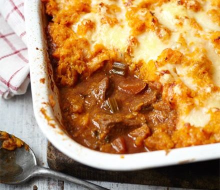 Family meals: Easy beef stew with sweet potato topping recipe
