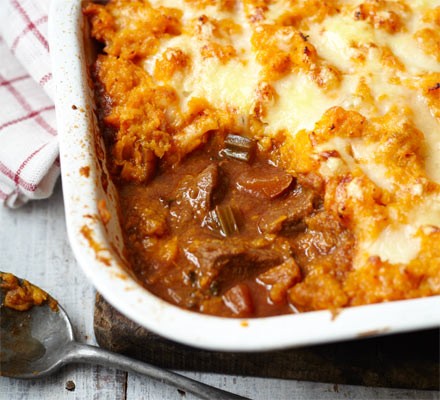 Family meals: Easy beef stew with sweet potato topping recipe 
