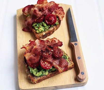 Crisp bacon & avocado toasts recipe