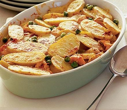 Potato & salmon grill recipe
