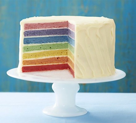 Rainbow cake recipe 