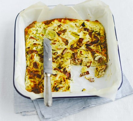 Bacon & ricotta oven-baked frittata recipe 