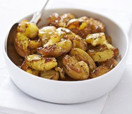 Crispy squashed baby roasties recipe