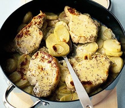 Cheesy chops & chips recipe