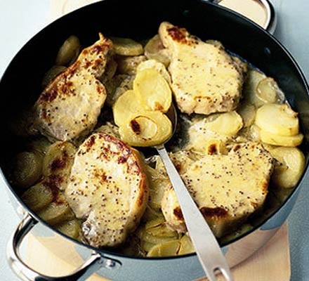 Cheesy chops & chips recipe 