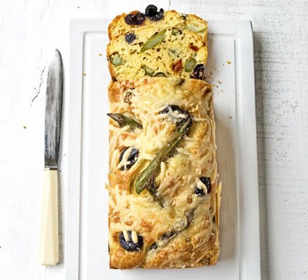 Asparagus, sundried tomato & olive loaf recipe 