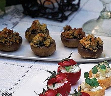 Cheese & garlic-filled mushrooms recipe