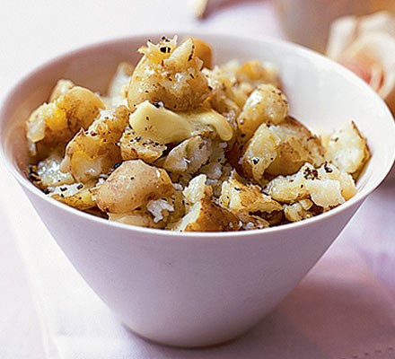 Crushed olive oil potatoes recipe 