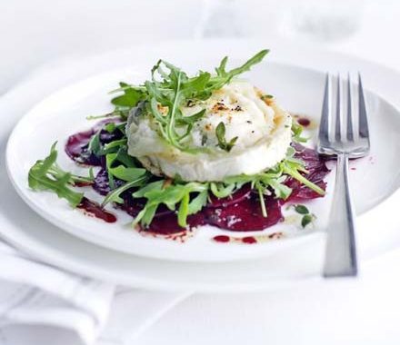 Marinated beetroot with grilled goat's cheese recipe