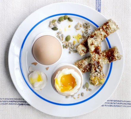 Dippy eggs with Marmite soldiers recipe 