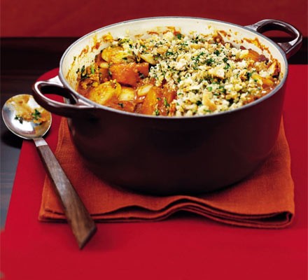 Butter bean & squash crumble recipe 