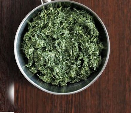 Lighter creamed spinach recipe