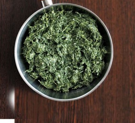 Lighter creamed spinach recipe 