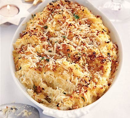 Winter root mash with buttery crumbs recipe 