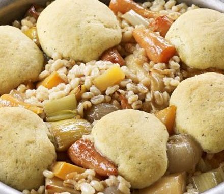 Vegetable stew with herby dumplings recipe