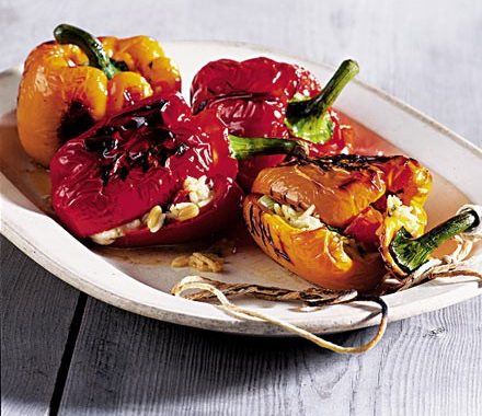Stuffed peppers on the barbie recipe