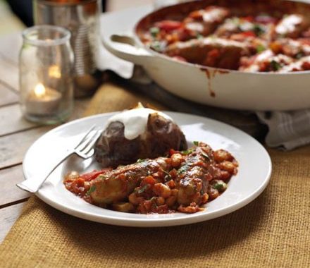 Bonfire bangers & beans recipe