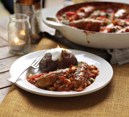 Bonfire bangers & beans recipe 