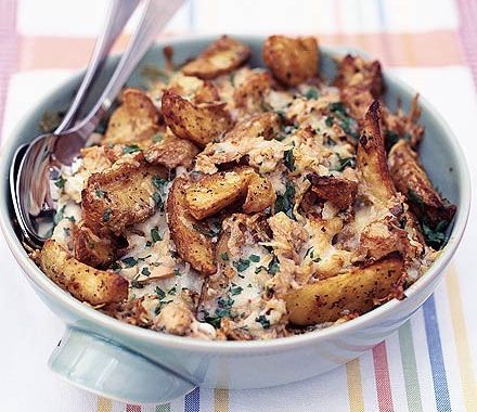 Tuna melt potato wedges recipe