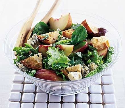 Peach & blue cheese salad recipe
