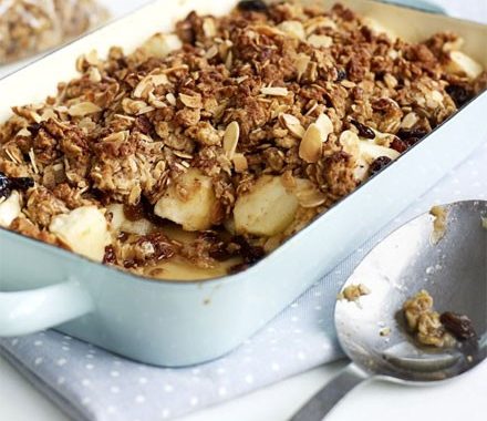 Oaty apple crumble recipe