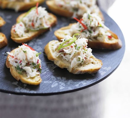 Crab, lime & chilli toasts recipe 