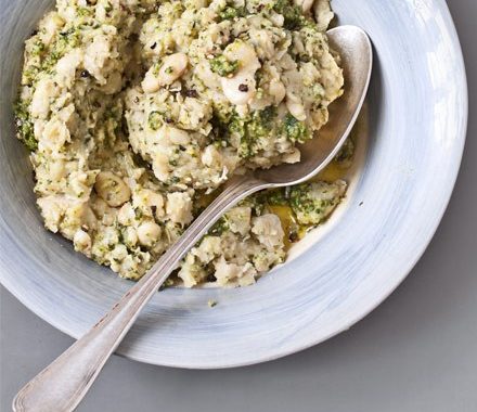 Bean & pesto mash recipe