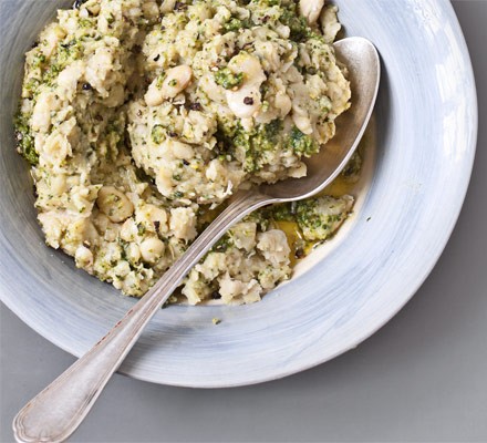 Bean & pesto mash recipe 