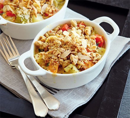 Wintry vegetable crumbles recipe 