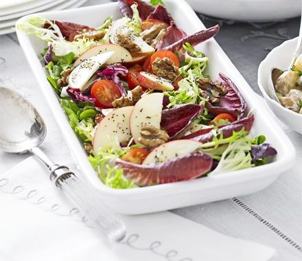 Lettuce, chicory & apple salad with poppy seed dressing recipe