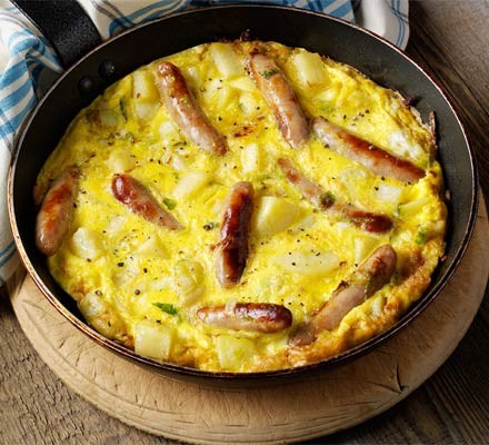 Christmas sausage & veg tortilla recipe 
