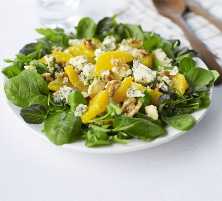 Orange, walnut & stilton salad recipe 