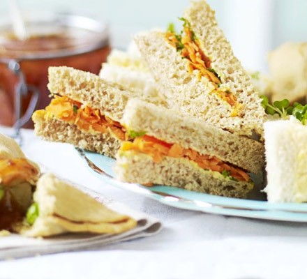Carrot & raisin sandwiches recipe 
