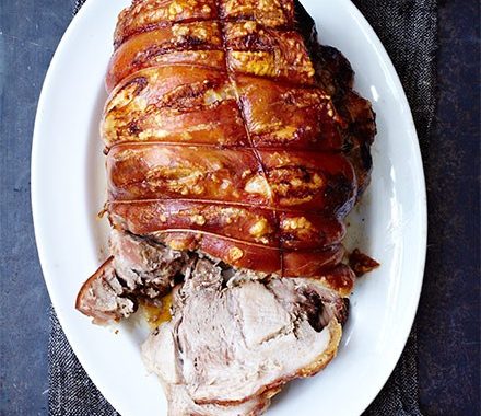 Roast pork with cider gravy recipe