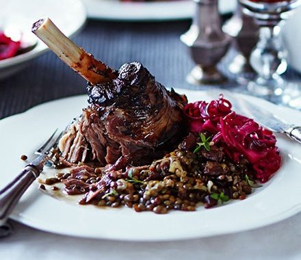 Salt-baked lamb shanks recipe