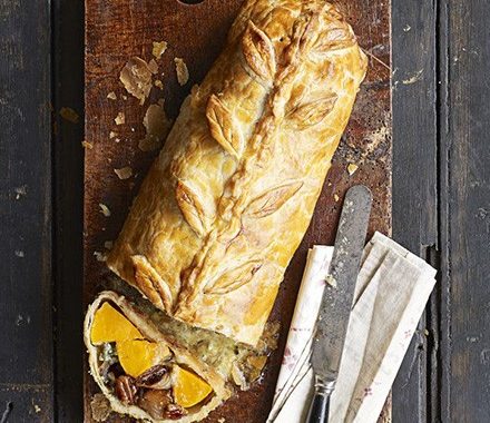 Squash & blue cheese wellington recipe