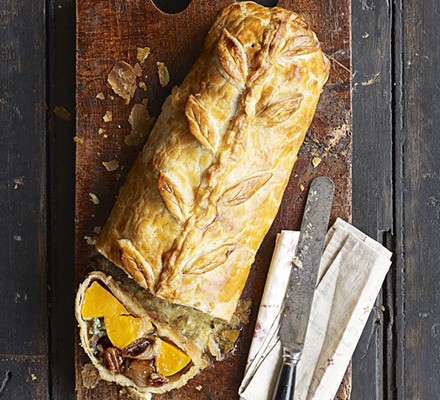 Squash & blue cheese wellington recipe 