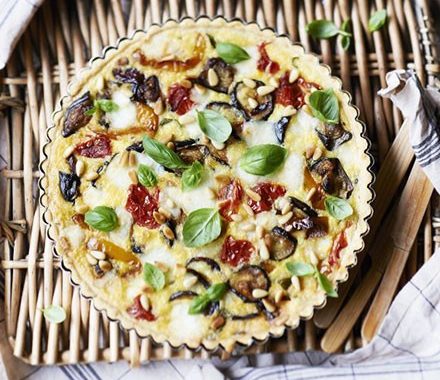 Roasted ratatouille & goat’s cheese tart recipe