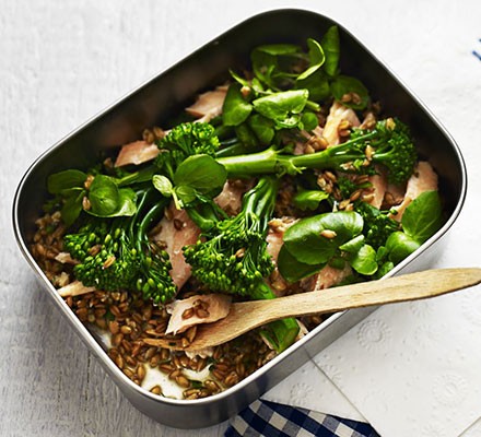 Trout & spelt salad with watercress recipe 