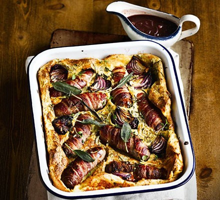 Ultimate toad-in-the-hole with caramelised onion gravy recipe 