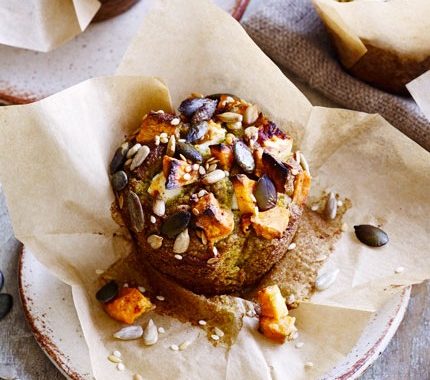 Sweet potato, avocado & feta muffins recipe