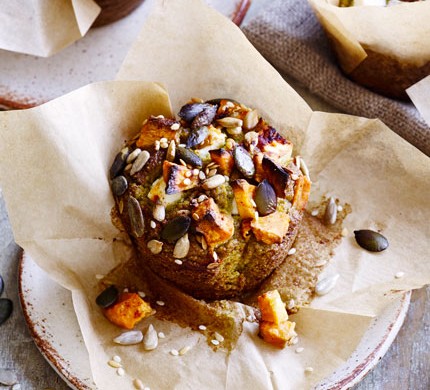 Sweet potato, avocado & feta muffins recipe 