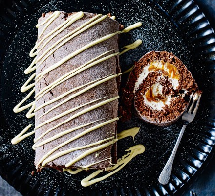 Caramel chocolate log recipe 