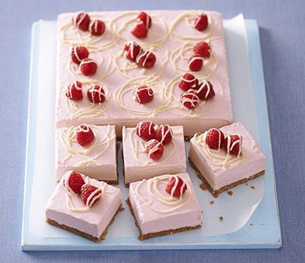 Frozen raspberry & white choc cheesecake recipe