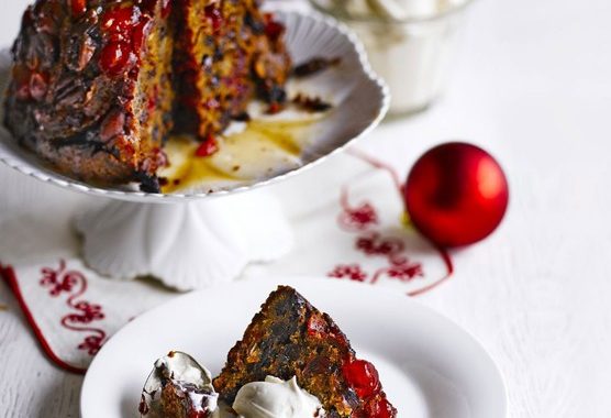 Cherry pecan Christmas pudding recipe