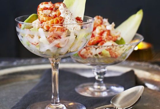 Crayfish cocktail with horseradish cream recipe