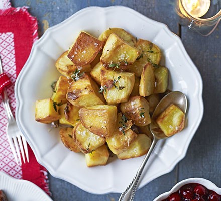Crispy cubed roasties with garlic & thyme recipe 