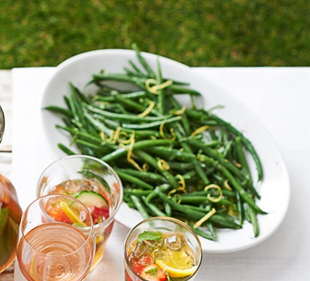 Green beans with mustard, lemon & mint recipe 
